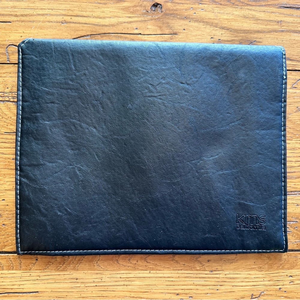 Kms California faux leather cosmetic bag envelope clutch NWOT - Picture 5 of 9